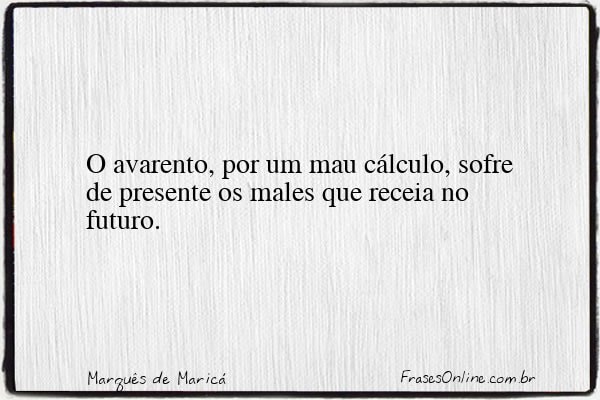 Frase de Marquês de Maricá