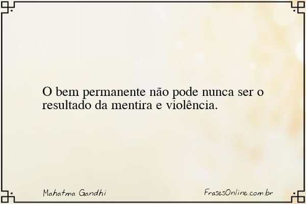 Frase de Mahatma Gandhi