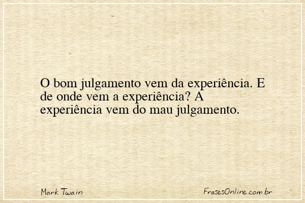 Frase de Mark Twain