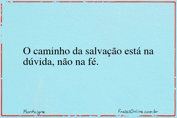 Frase de Montaigne