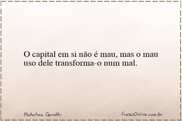 Frase de Mahatma Gandhi