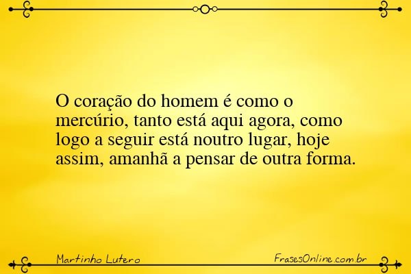 Frase de Martinho Lutero