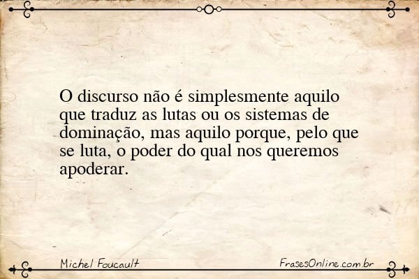 Frase de Michel Foucault