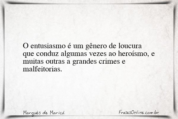 Frase de Marquês de Maricá