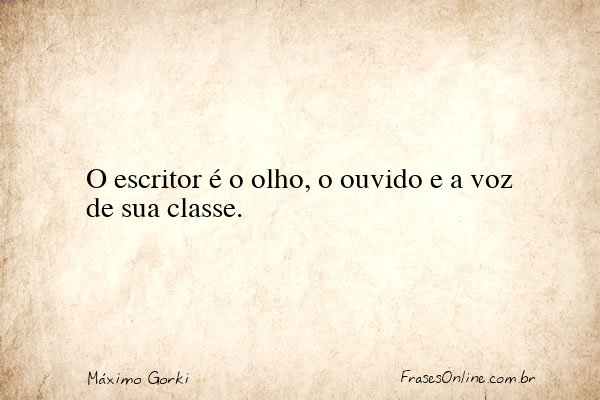 Frase de Máximo Gorki