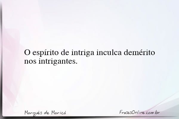 Frase de Marquês de Maricá