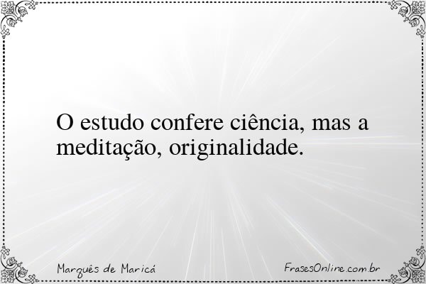 Frase de Marquês de Maricá