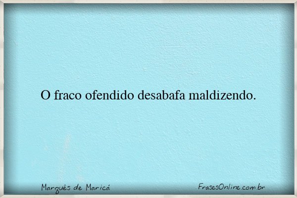 Frase de Marquês de Maricá