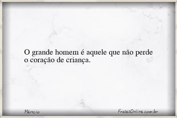 Frase de Mêncio