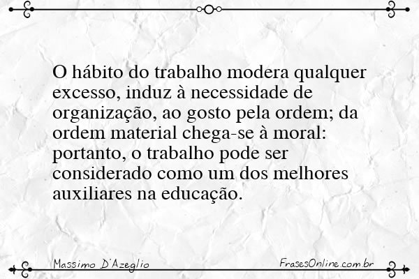 Frase de Massimo D'Azeglio