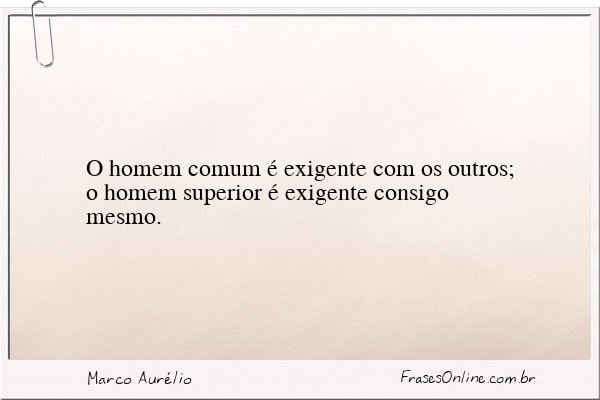 Frase de Marco Aurélio