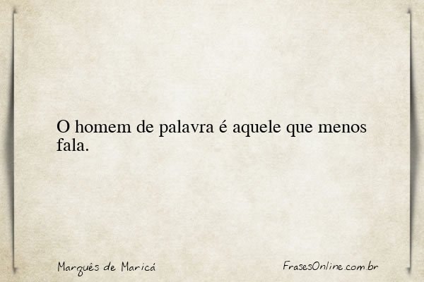 Frase de Marquês de Maricá
