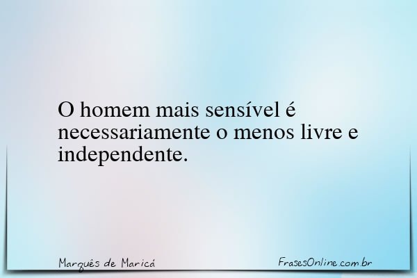 Frase de Marquês de Maricá