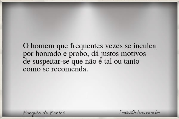 Frase de Marquês de Maricá