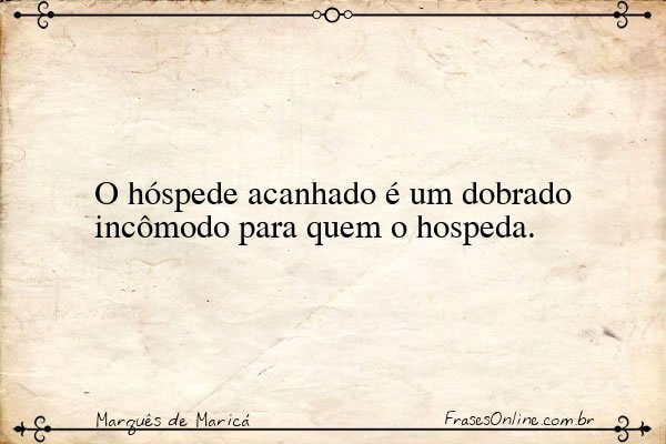 Frase de Marquês de Maricá