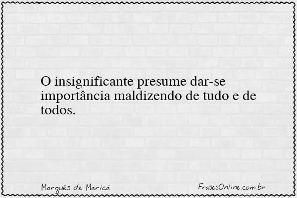 Frase de Marquês de Maricá