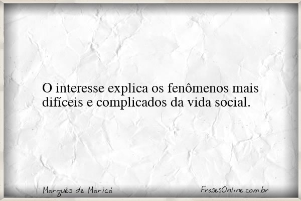 Frase de Marquês de Maricá
