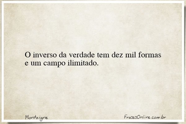 Frase de Montaigne