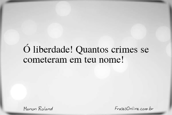 Frase de Manon Roland
