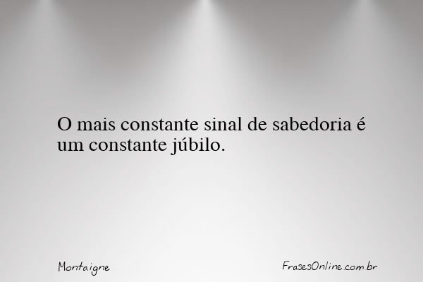 Frase de Montaigne