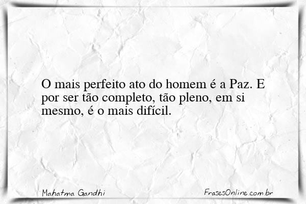 Frase de Mahatma Gandhi