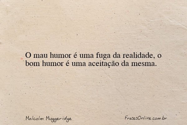 Frase de Malcolm Muggeridge
