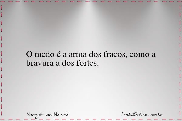 Frase de Marquês de Maricá