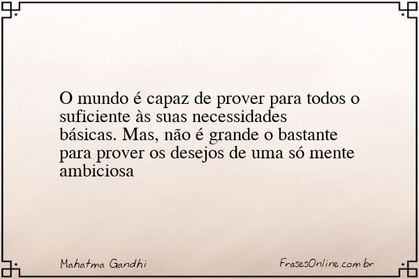 Frase de Mahatma Gandhi