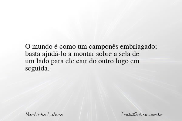 Frase de Martinho Lutero