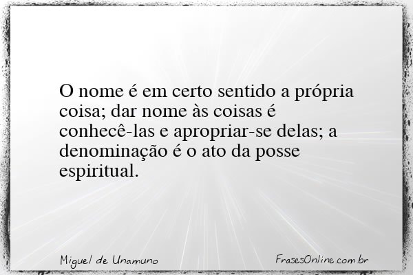 Frase de Miguel de Unamuno
