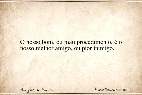 Frase de Marquês de Maricá