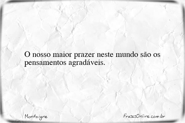 Frase de Montaigne