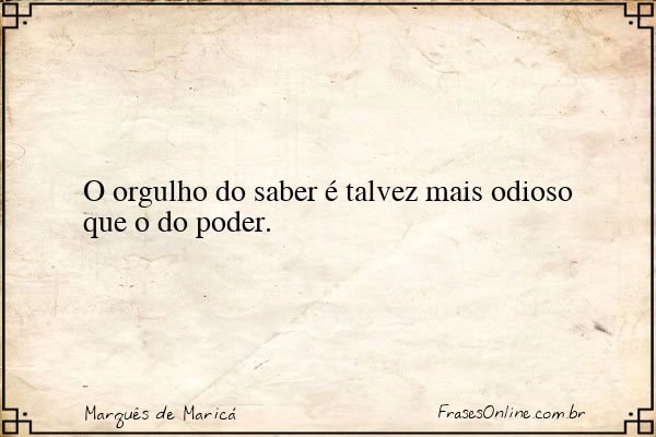 Frase de Marquês de Maricá