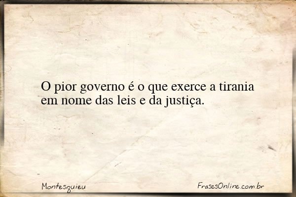Frase de Montesquieu