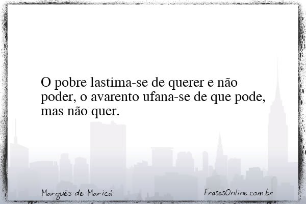 Frase de Marquês de Maricá