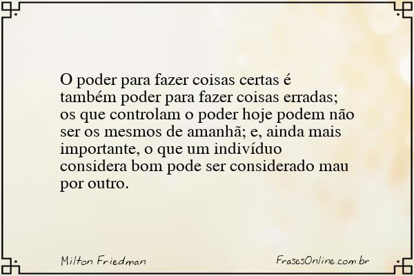 Frase de Milton Friedman