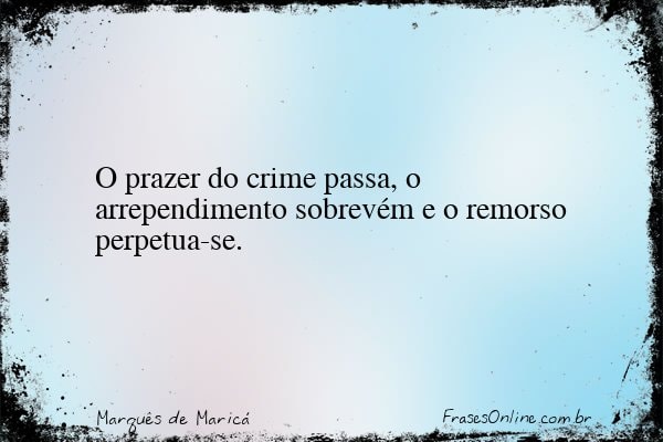 Frase de Marquês de Maricá