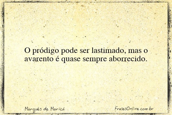 Frase de Marquês de Maricá