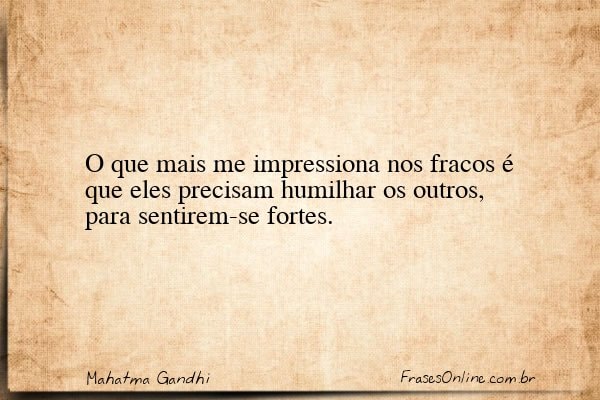 Frase de Mahatma Gandhi