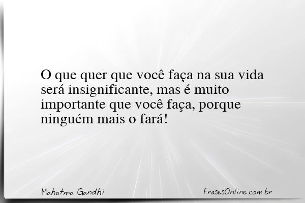 Frase de Mahatma Gandhi