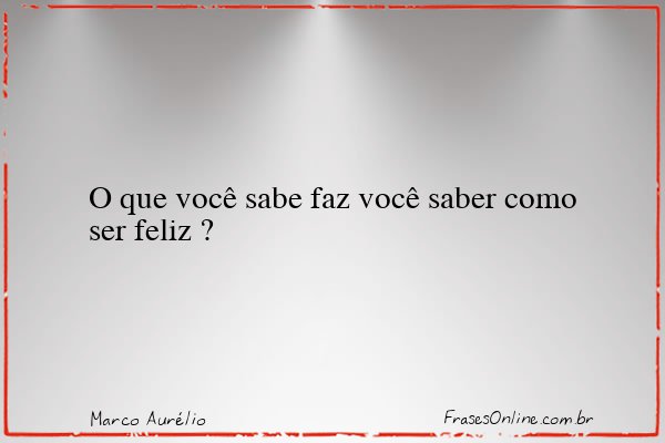 Frase de Marco Aurélio