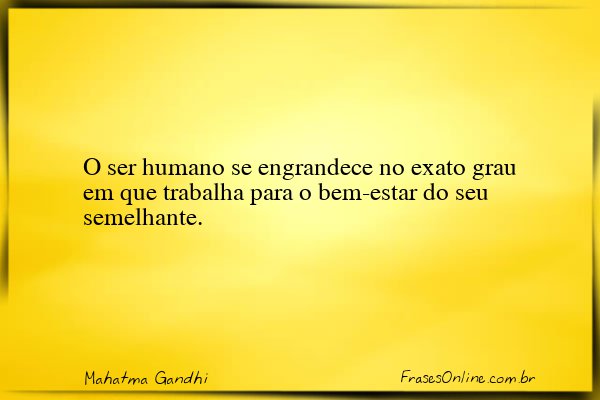Frase de Mahatma Gandhi