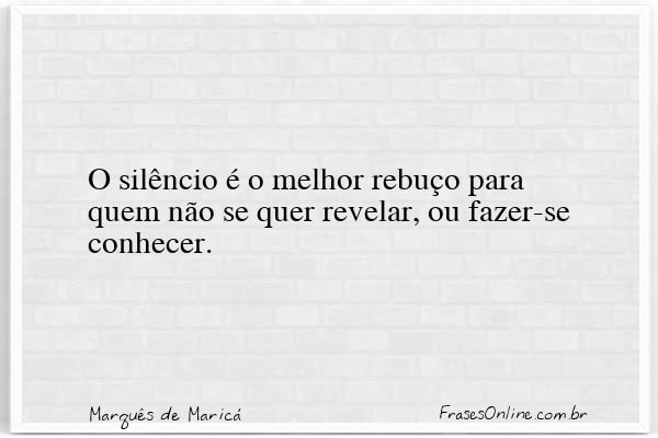 Frase de Marquês de Maricá