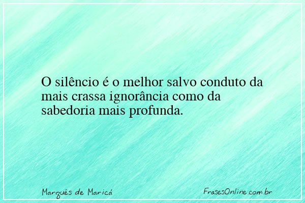 Frase de Marquês de Maricá