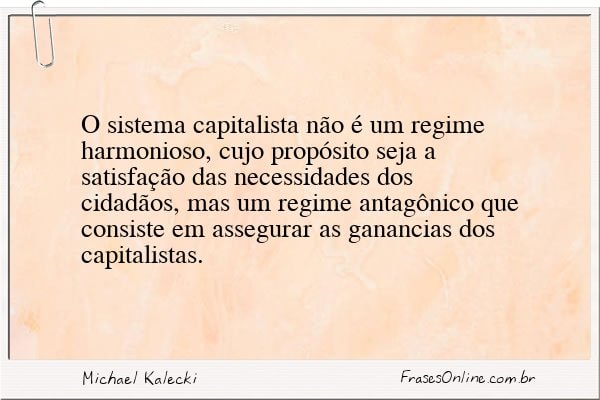 Frase de Michael Kalecki