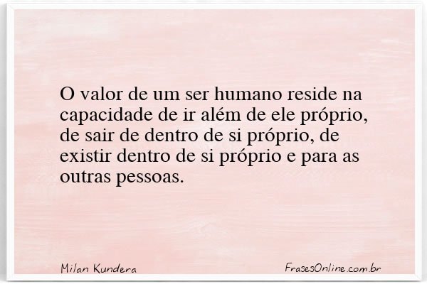 Frase de Milan Kundera