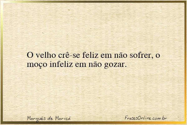 Frase de Marquês de Maricá