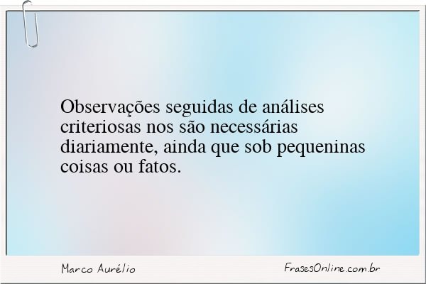 Frase de Marco Aurélio