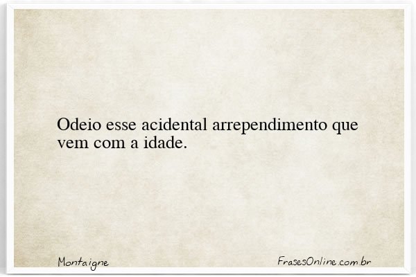 Frase de Montaigne