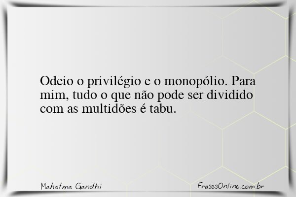 Frase de Mahatma Gandhi
